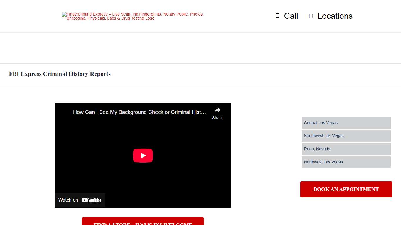 Expedited FBI Background Check NV FBI Records Check LV